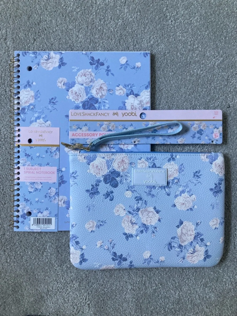 IN-HAND | LoveShackFancy x Target Yoobi Spiral Notebook & Pencil Case with Strap